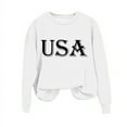 thumbnail image 5 of Girls Sweatshirts Love Heart Letter Print Cotton Drop Shoulder Long Sleeve Crewneck Pullover Kids Valentines Tops (2 Years, White 02), 5 of 6