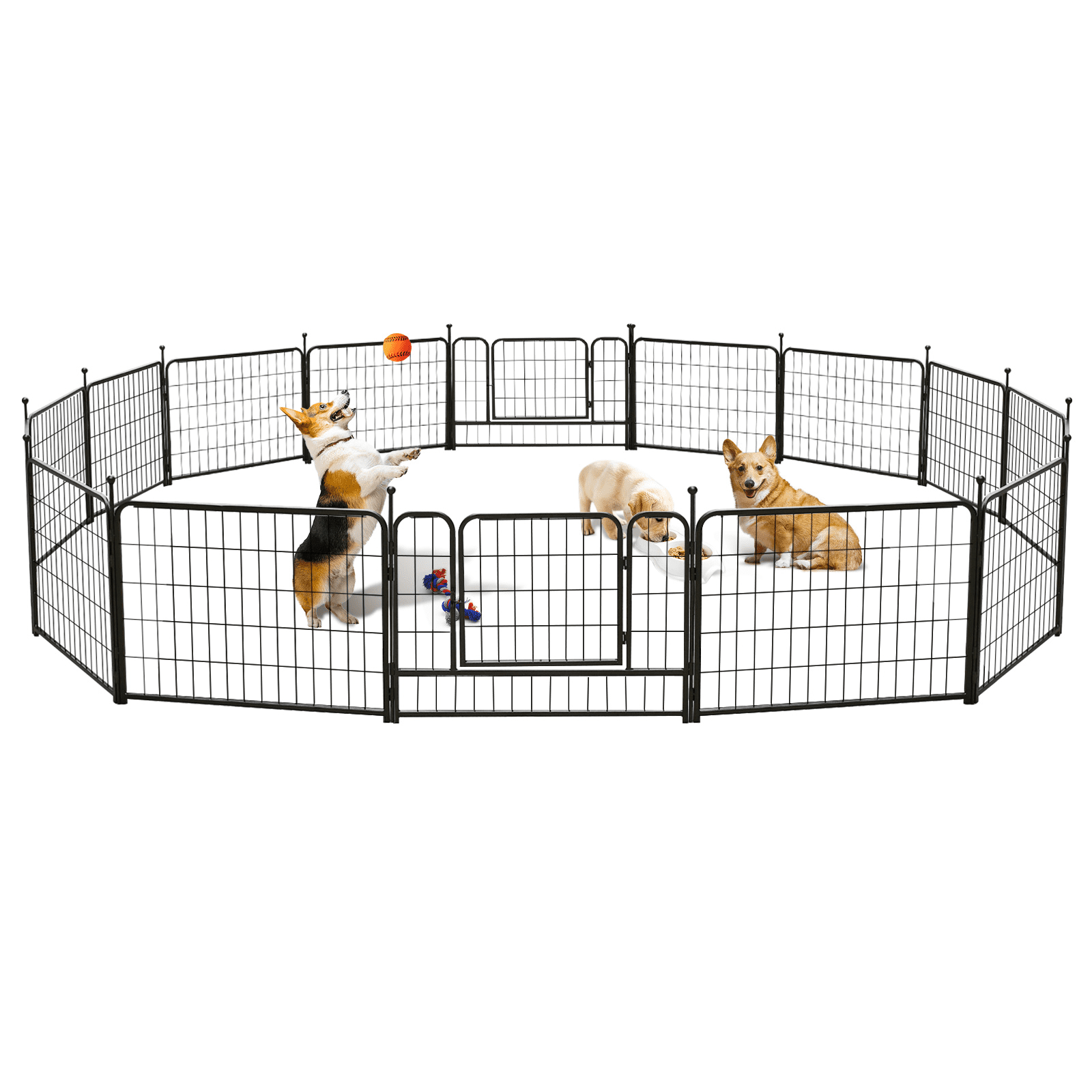 Greenbay Foldable Metal Puppy Play Pen 8 Panel Dog Rabbit Cats Playpen Small Animals Enclosure 30 Inch