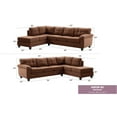 thumbnail image 2 of Glory Furniture G902B-SC CHOCOLATE Sectional, 2 of 6