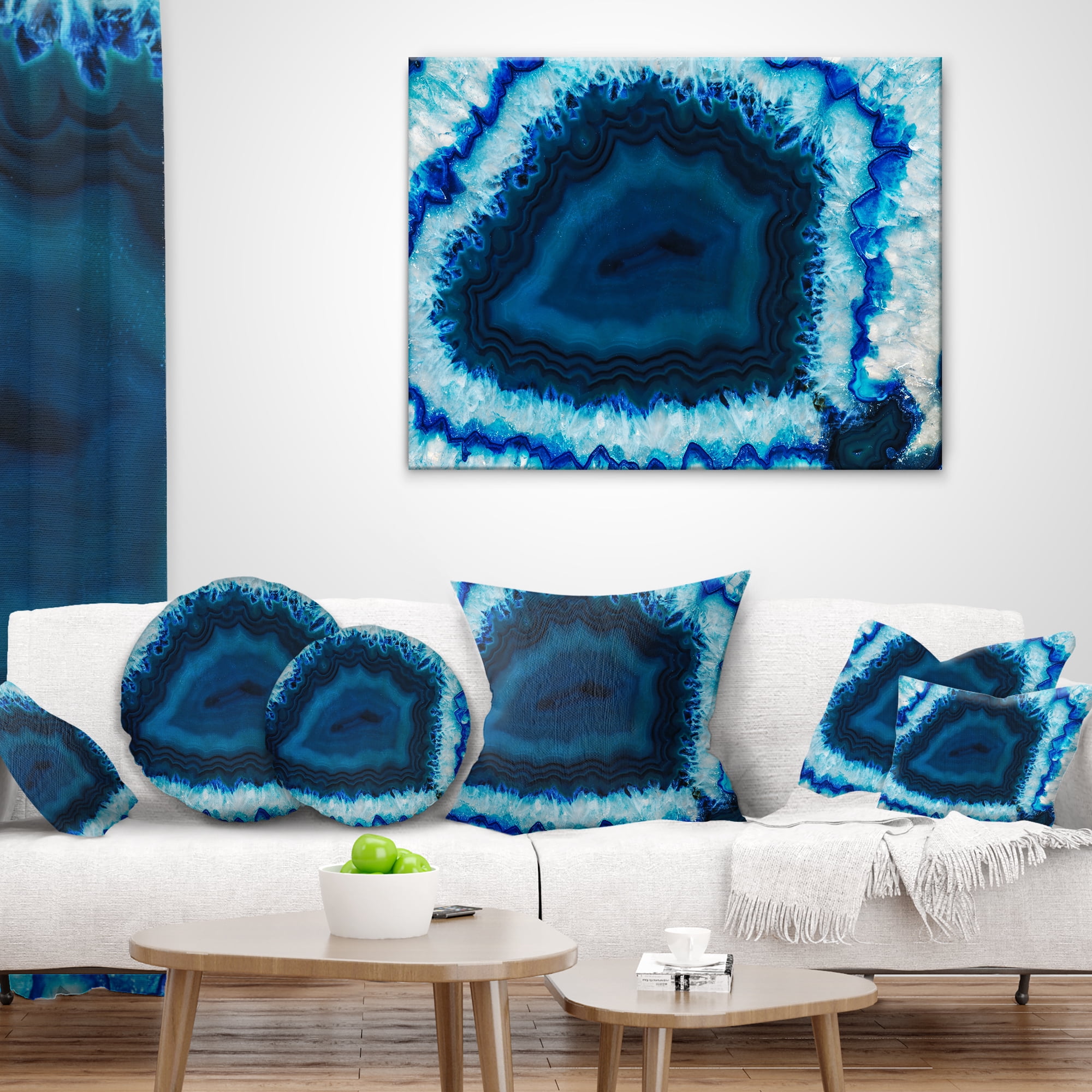 Designart Brazilian Thunder Egg - Abstract Throw Pillow - 18x18