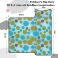 thumbnail image 5 of Geometric Flower and Dahlia Blue Pattern Teens Toddler Nap Mat with Pillow, Sleeping Mat Bag for Preschool Daycare 50"x20", 5 of 6