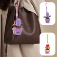 thumbnail image 4 of Keychains for Keys Women - 4.7 Inch Cute Green Plant Potted Desktop Decor with Plush Doll Keychain - Keychains for Backpacks - Artificial for Home Desk Shelf Decoration Holiday Birthday Gifts D, 1Pcs, 4 of 5