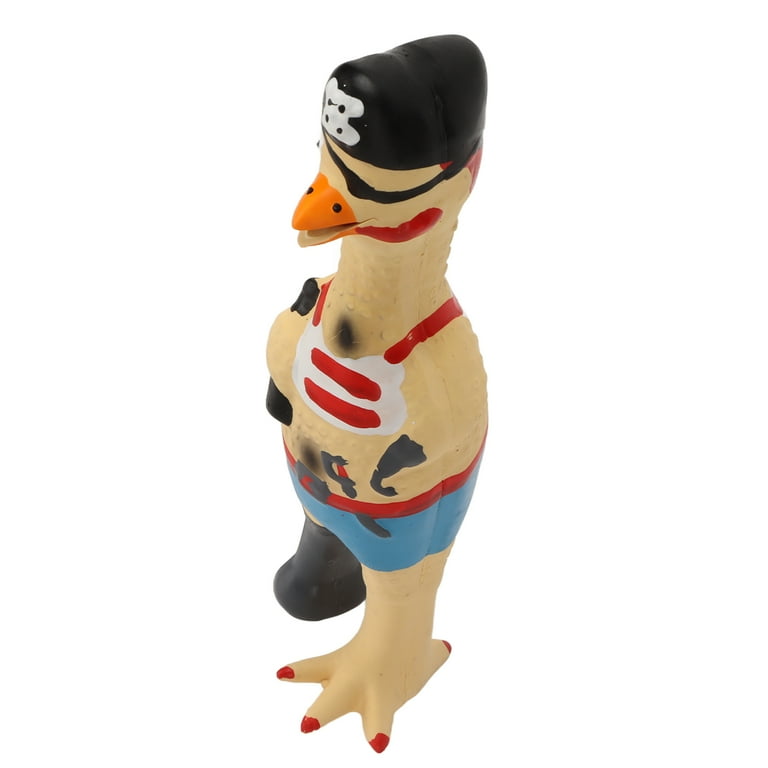 Dog Toy Bite Resistant Squeaky Chicken Dog Toys Safe Easy To Clean Hand Painted For Dogs Pirate Chicken OK Chicken Chef Chicken Flying Chicken