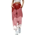 thumbnail image 1 of Pantalons Décontractés pour Femmes Mode Décontractée Saint-Valentin Imprimé Amusant Taille Élastiquée Survêtement Pantalons de Survêtement pour Femmes Rouge TG, 1 of 4