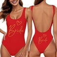 thumbnail image 1 of MKLEKYY Trajes De Baño Mujer Curvy Women Fashion Letter Print Piece Swimsuit Sexy Bikini Swimwear Bathing Sleeveless Backless Swimsuit 372, 1 of 4