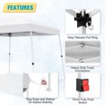 thumbnail image 4 of COOS BAY Outdoor 10'x10' sltant leg Instant Easy Setup Canopy Tent with Wheeled Bag, Portable Pop up Slant Leg Beach Canopy Folding Sports Shelter 8x8 Top 10x10 Base, White, 4 of 7
