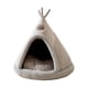 thumbnail image 3 of Cama cueva para gatos, nido semicerrado, suave, para gatos o perros pequeños, tienda de campaña para dormir. Gris, 3 of 9