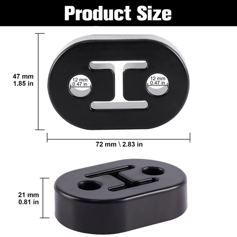 Exhaust Hangers 4pcs Rubber Exhaust Hanger, Muffler Exhaust System, Heavy Insulator Support Silencieux D'échappement - Foto 3