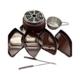 thumbnail image 1 of Nostalgia Tabletop Indoor Electric Maker - Smores Kit With Marshmallow Roasting Sticks and 4 Trays for Graham Crackers, Chocolate, and Marshmallows - Brown, 1 of 5