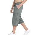 thumbnail image 6 of ITSAME Boys Cropped Pants, with Pockets Elastic Waist Athletic Fit Summer Kids Fashion Casual Pants Gray 12-13T, 6 of 7