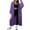 Purple, variant on Breezora Women's Oversized Open Front Cable Knit Long Cardigan Draped Sweater Coat L Size Black