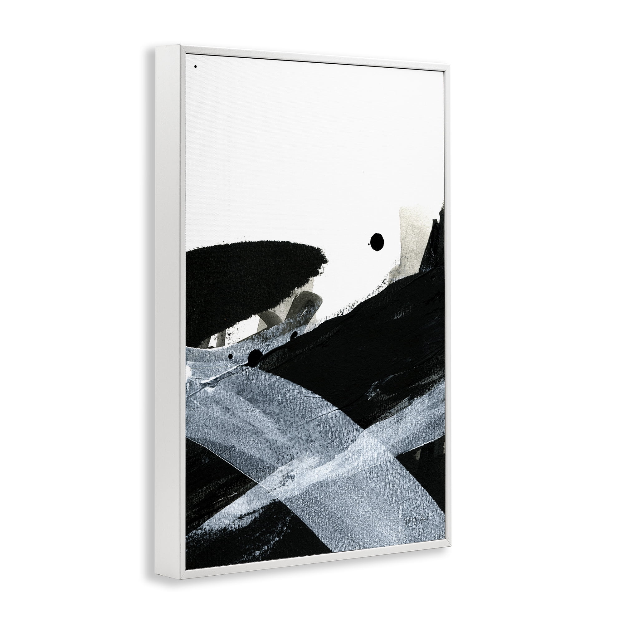 Stupell Industries Bold Gradient Movement Abstract Painting White Framed Art Print Wall Art, 20 x 30