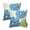 Blue Green Flower, variant on Phantoscope New Living Series Square Decorative Throw Pillow Cover, 18" x 18", Blue/Black Flower, 2 Pack