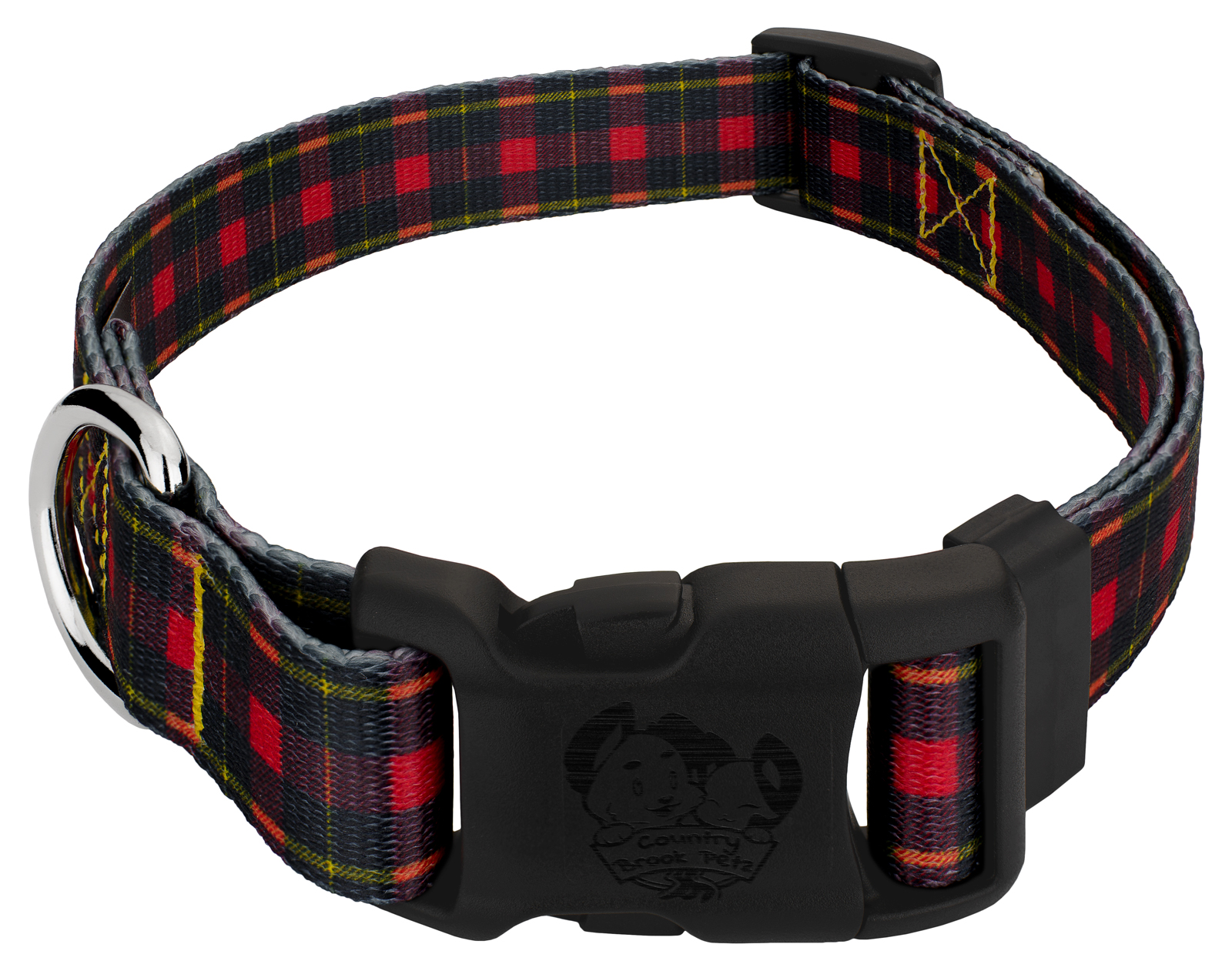 buffalo plaid dog collar and leash