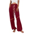 thumbnail image 4 of gakvbuo Cinch Bottom Baggy Sweatpants For Women High Waiste Workout Active Joggers Pants For Gym Sporty Athletic Fitting Cargo Sweatpants For Women Baggy Lounge Trousers Drawstring With Pockets, 4 of 9