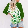 thumbnail image 6 of BEFOKA Women'S Shirts 3/4 Long Sleeve St Patricks Day Crewneck Sweatshirt Irish Shamrock Printed Pullover Sweatshirt Tops For Women Trendy Blouses Green Graphic Tshirts Holiday Outfits Tee Tops, 6 of 7