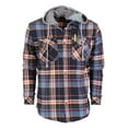 thumbnail image 3 of Gioberti Men's Removable Hoodie 100% Cotton Plaid Checkered Flannel Button Down Shirt, 3 of 5