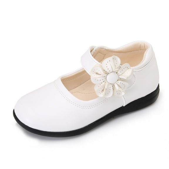 ZACPNCV Girls Loafers Slip On Flats Casual Boat Shoes Round Toe Wedding Church School Uniform Dress Shoes White