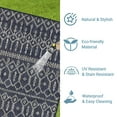 thumbnail image 5 of Haperlare Easy Cleaning Boho Area Rug 7'10" x 10'2" Textured Weave Indoor/Outdoor Navy Rug for Porch, 5 of 6