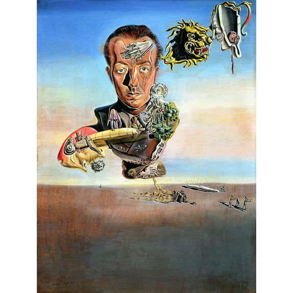 Dali - Portrait Of Paul Eluard - CANVAS or PRINT WALL ART