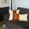 thumbnail image 3 of 20â Peach Green Geo Tribal Suede Throw Pillow, 3 of 5