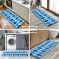 thumbnail image 6 of Light Blue and Dark Blue Argyle Pattern Kitchen Rug Mat,Kitchen Runner Rugs Non Skid Washable,Decorative Kitchen Floor Mats for Kitchen,Sink,Laundry,17"x47.2", 6 of 7