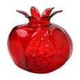 thumbnail image 2 of Jarrón de cristal de granada para flores frescas y plantas hidropónicas, decoración de mesa de textura roja regalo para salón, comedor y oficina, 2 of 6