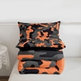 thumbnail image 4 of Erosebridal Army Camouflage Lightweight Bedding Set Teens Camo Comforter Set Colorful Pattern Decor Comforter Orange Black Grey Quilt Set Bedroom Collection 3Pcs Queen Size, 4 of 7