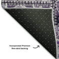 thumbnail image 3 of Addison Rugs Mayfield Washable Transitional Panel Purple Round Rug, 8' x 8', 3 of 5