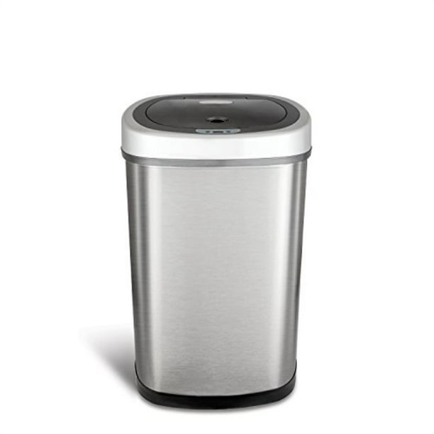 Nine Stars Dzt509 Automatic Touchless Infrared Motion Sensor Trash Can, 13 Gallon, 50 Liter