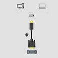 thumbnail image 3 of DisplayPort to VGA Adapter Converter Cable DP to VGA Audio Video Cord Wire Line for Computer Projector TV Laptop (Black), 3 of 9