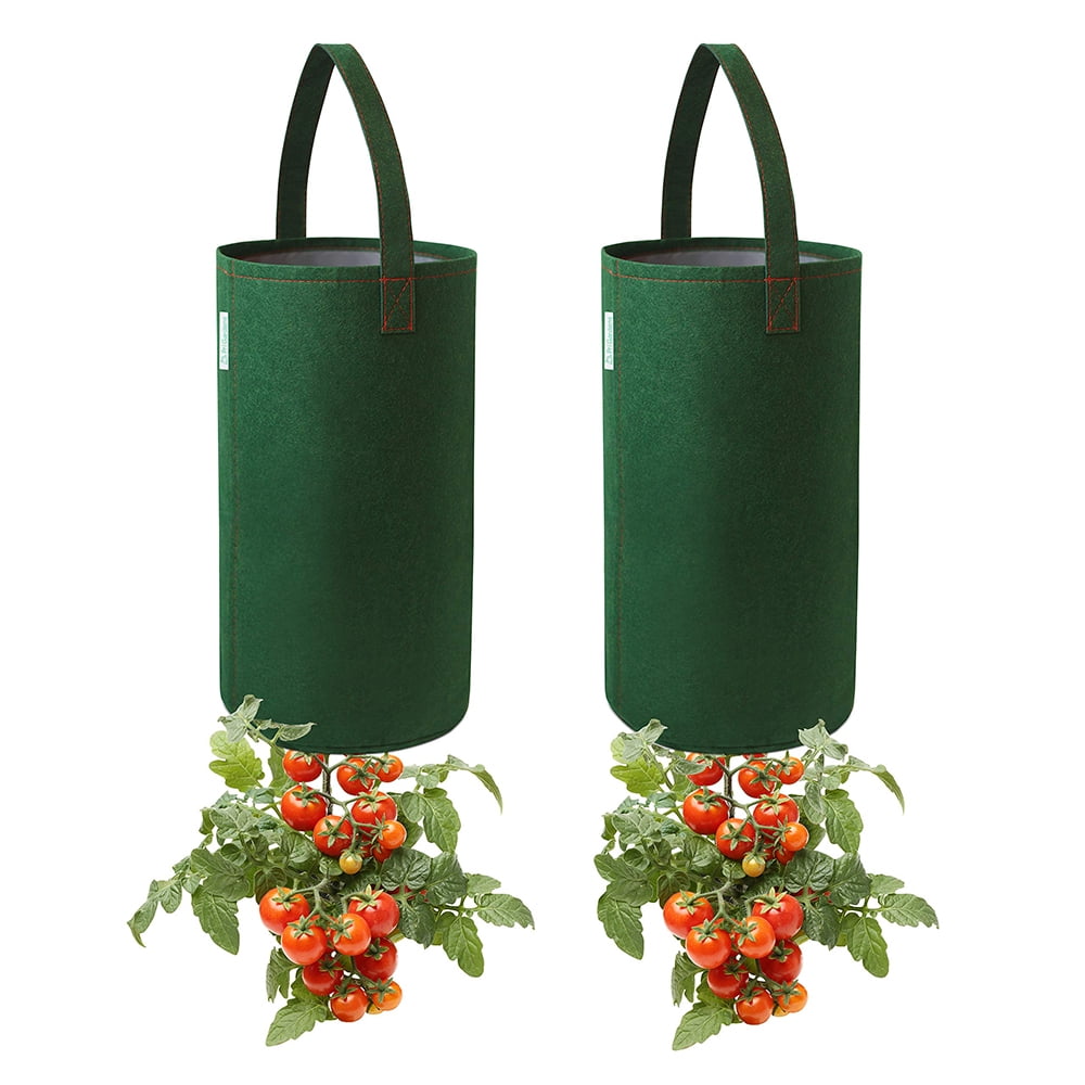 Green Inverted Tomato Grow Bags Easy to Install, Durable Hanging