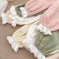thumbnail image 4 of 18-24 Months Infant Baby Solid Color Lightweight Jogger Pants, Elastic Waist Lace Ruffle Lantern Casual Trousers for Toddler Girls Pants,White, 4 of 4