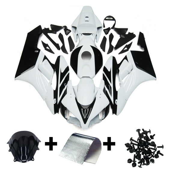 Sportfairings Motorcycle ABS Black White Fairings Kit for Honda CBR1000RR 2004 2005 Bodywork