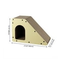 thumbnail image 7 of THE LICKER STORE Kento 23.63" Minimalist Cardboard Angled Cat Cave Scratcher with Catnip, Almond, CSR1008A, 7 of 7