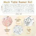 thumbnail image 2 of Caminito de mesa plateado Uxcell, 11" x 9 pies, decoración de malla metálica con lentejuelas, 2 of 6