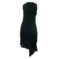 thumbnail image 2 of Plus Size Sleeveless Asymmetrical Hem Dress Black, 2 of 3