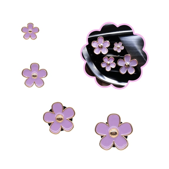 Cute Flowers Air Vent Clips Car Air Freshener,4pcs Purple Girly Daisy Flower Car Accessories for Women,Lavender Car Decorations Refillable Clips On Air Freshener