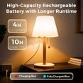 thumbnail image 5 of Cordless Shower Lamp Waterproof, Rechargeable Bathroom Lamp with 16 Color Changeable, Dimmable Table Lamp with Remote Control, LED Night Light for Inside Shower, Outdoor, Bedroom, Restaurant, Camping, 5 of 9
