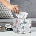 thumbnail image 6 of KLL Lilies Flowers Print Tissue Box Cover,Leather Tissue Holder Square Facial Tissue Case Facial Paper Organizer Dispenser for Bathroom, Vanity Countertop, 6 of 7