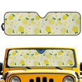 thumbnail image 2 of Uorisanigo Windshield Sun Visor Foldable Yellow Lemon Print Sunshade Aluminum Foil Sun Shield for Jeep Wrangler TJ JK JKU Sport Sahara Rubicon 2 Door & 4 Door, Car Interior Accessories, 2 of 7