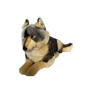 Auswella®Plush 20 Laying Timber Wolf - Realistic Plush Stuffed Animals