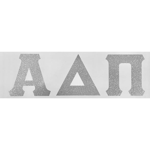 Alpha Delta Pi Sorority Silver Glitter Letter Sticker Decal Greek 2 Inches  Tall for Window Laptop Computer Car ADPi - Walmart.com