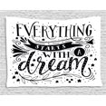thumbnail image 1 of Black and White Tapestry, Everything Starts with a Dream Quote Monochrome Stars Leaves and Curls, Wall Hanging for Bedroom Living Room Dorm Decor, 80W X 60L Inches, Black and White, by Ambesonne, 1 of 2