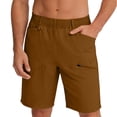 thumbnail image 7 of Gamivast Plus Size Shorts for Men Quick Dry Elastic Waist Hiking Utility Cargo Shorts with Pockets Lightweight Stretchy Outdoor Fishing Travel Tactical Summer Wear Brown L, 7 of 7