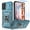Light Blue, variant on Atump for Moto G Power 5G 2024 Case with 2Pcs HD Screen Protector, Military Grade Shockproof and Slide Camera Cover, 360° Rotated Ring Kickstand Protective Case for Moto G Power 5G 2024,Rose Gold
