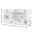 thumbnail image 4 of Watercolor Floral Lavender Purple and Grey Storage Fabric Toy Box by Sweet Jojo Designs, 4 of 4