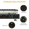 thumbnail image 4 of 50 Hole Commercial Waffle Maker Machine 2400W, Stainless Steel Electric Waffle Iron with Non Stick Coating, Precise Temperature Timer Control 122-572F for Home Restaurant Dessert Shop, 4 of 7