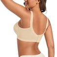 thumbnail image 3 of Ohufall Women's Lace Bras Underwire Wide Straps Fashion Backless Bra Thin Breathable Push-Up Support Daily Underwear, 3 of 5