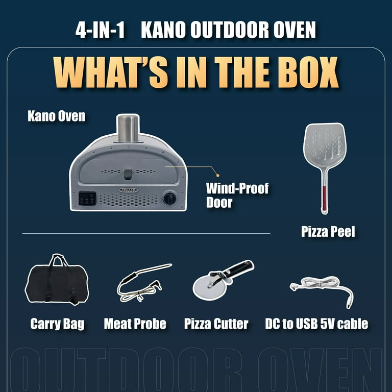 Prokan Kano 16 Inches 4-In-1 Outdoor Oven W/ Digital Temp Control